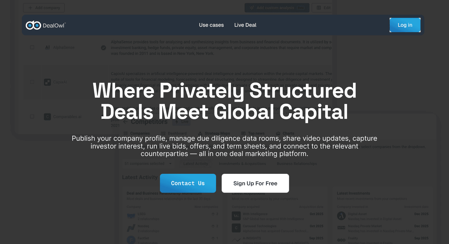 J2X / DealOwl — Private Deals Platform cover