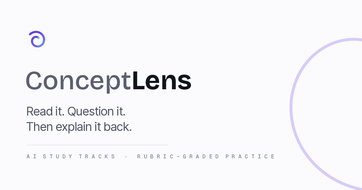 ConceptLens — Developer Learning Platform cover